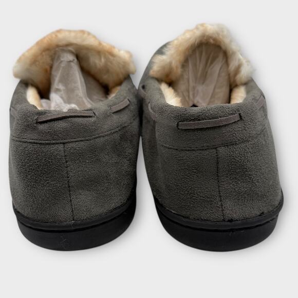 Eddie Bauer Suede Shearling Slippers Mens L US 9.5-10.5 Moccasins - Picture 8 of 9